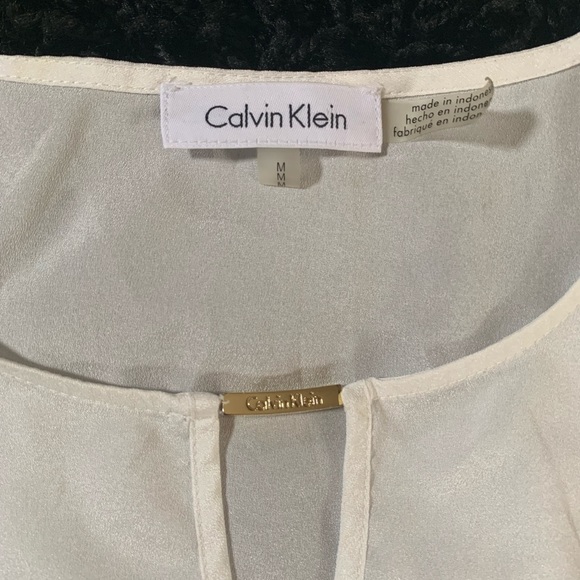 White Calvin Klein Blouse!!! - Picture 3 of 3